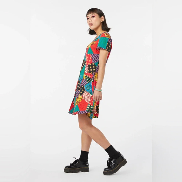 Dangerfield Patchwork Viscose Dress size AU 12/8 - Picture 12 of 13